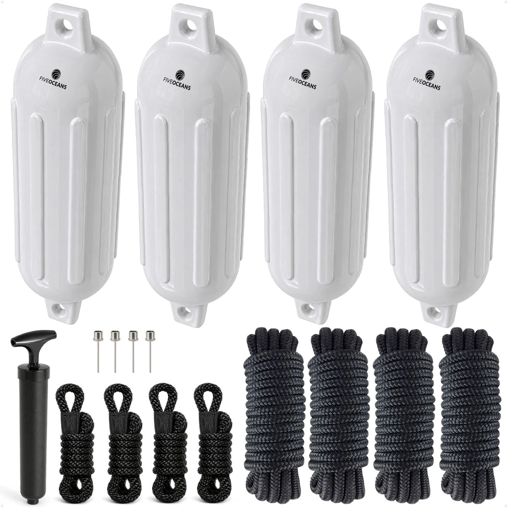 Set of 4 Boat Fenders for (6.5" x 23")