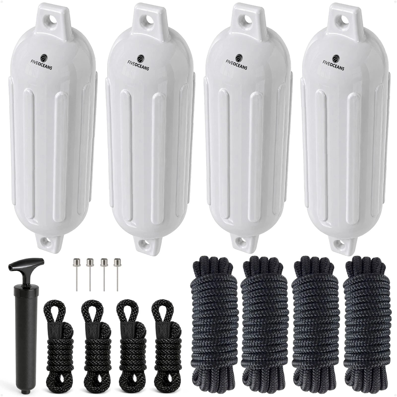 Set of 4 Boat Fenders for (6.5" x 23")
