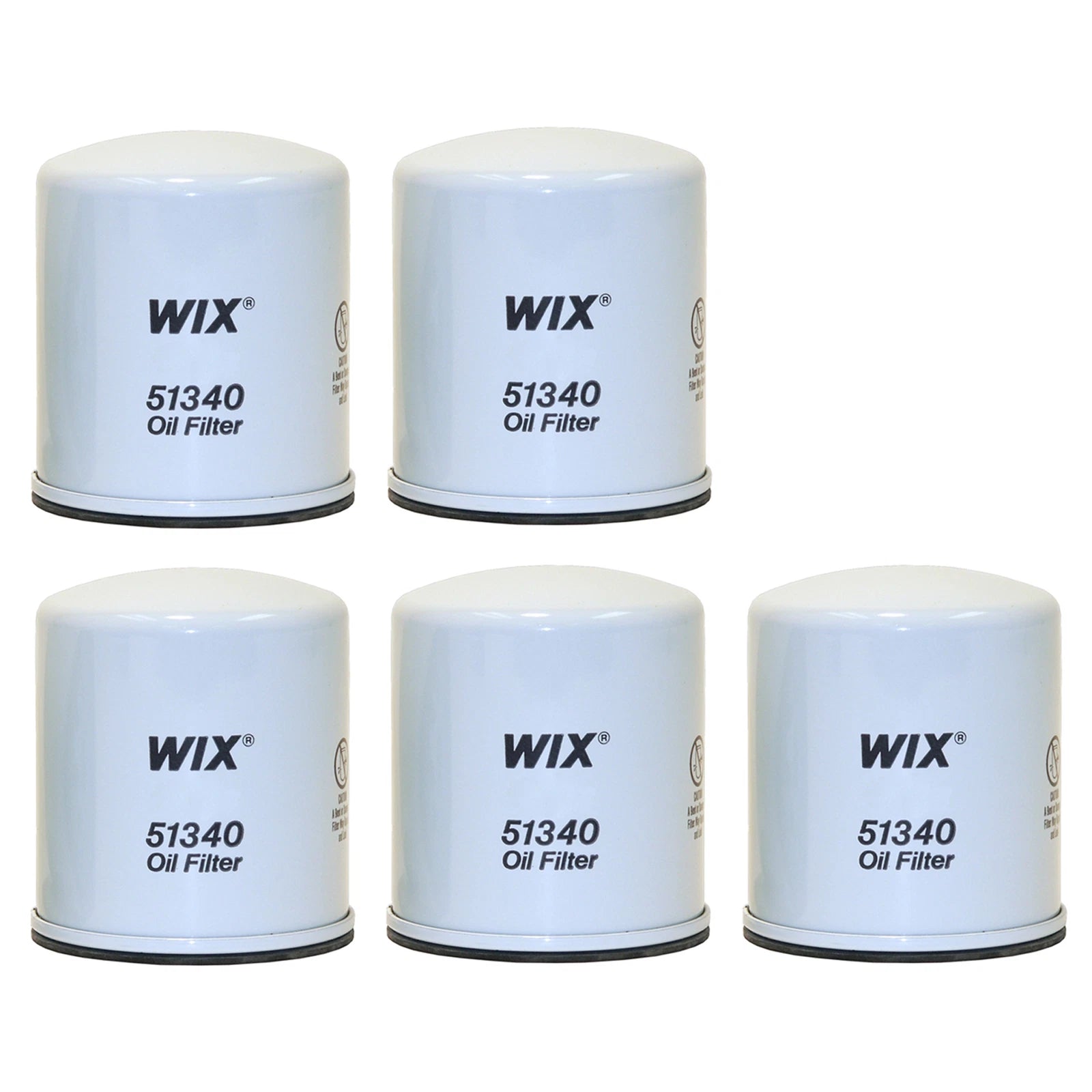Set of 5 Wix 51340 Engine Oil Filters for (Spin-On)