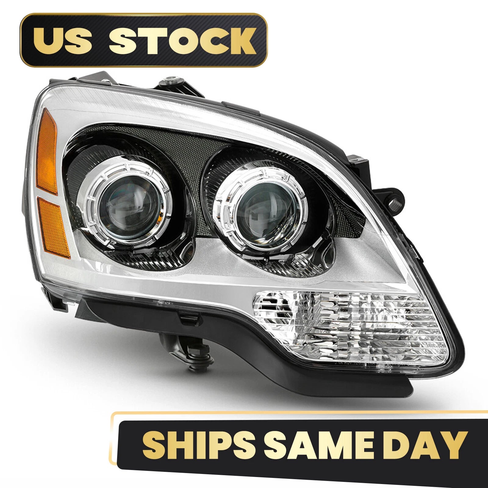 Halogen Headlight Projector Right Side for GMC Acadia (2007–2012)