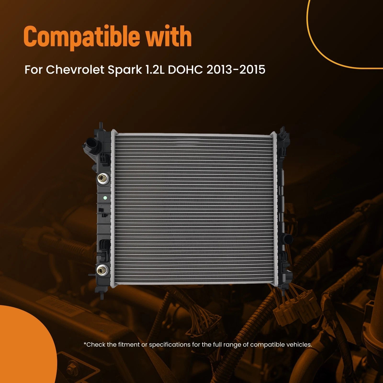 Aluminum Engine Coolant Radiator for Chevrolet Spark (2013-2015)