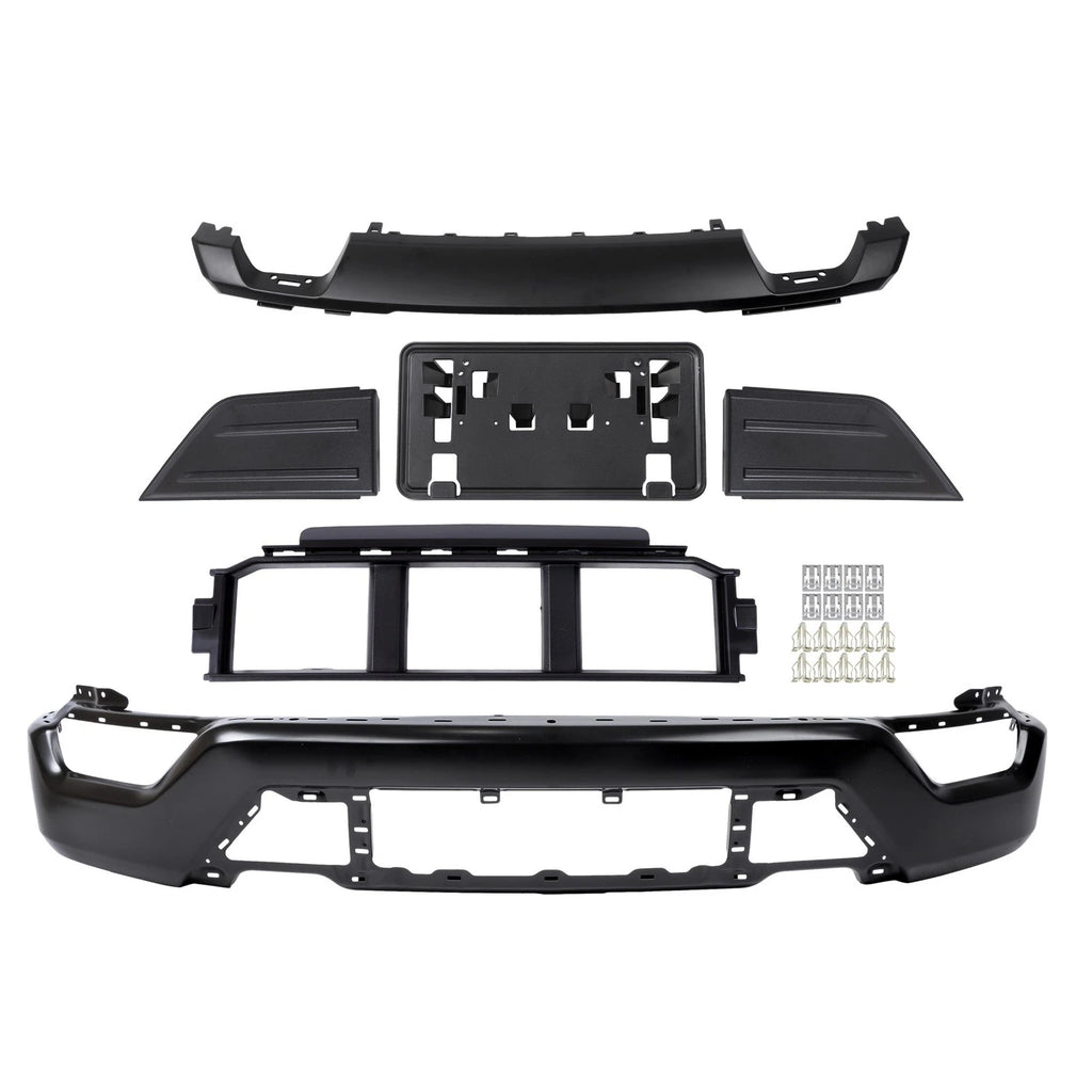 Front Bumper Face Bar Assembly for Ford F150 (2021–2023) 6pcs W/o Sensor Hole