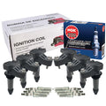Set of 6 Ignition Coils & 6 NGK Iridium IX Spark Plugs for Cadillac Chevy GMC