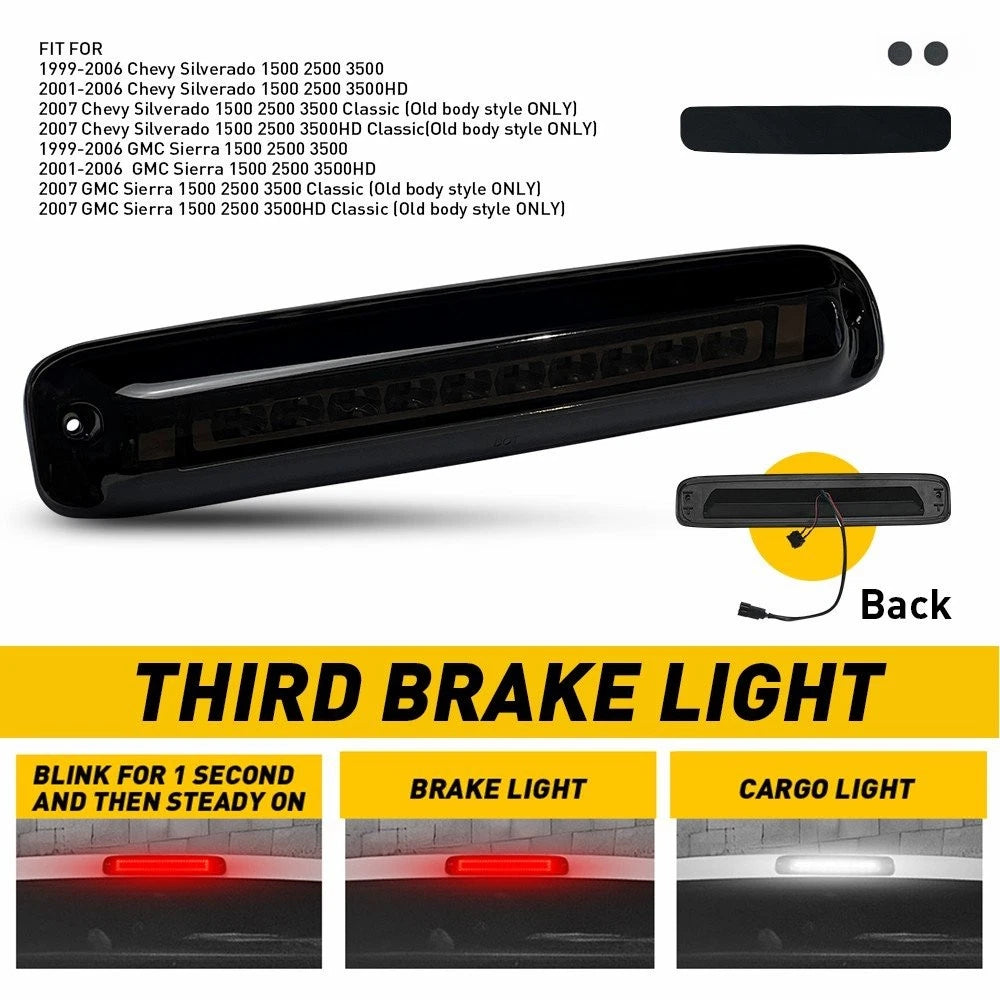 LED Third Brake Light for Silverado Sierra 1500 2500 3500 (1999–2007 Classic)