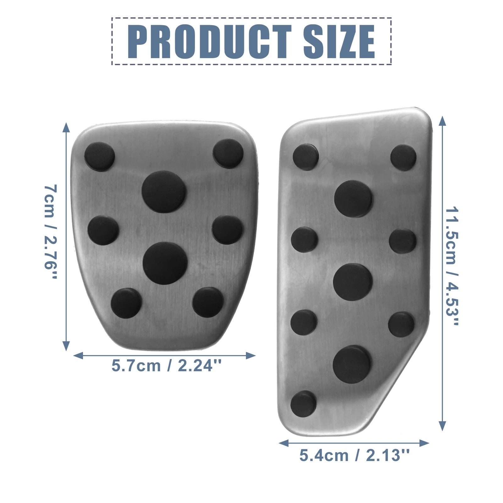 3pcs Accelerator & Brake Pedal Cover Set for Subaru Legacy (1990–2007)