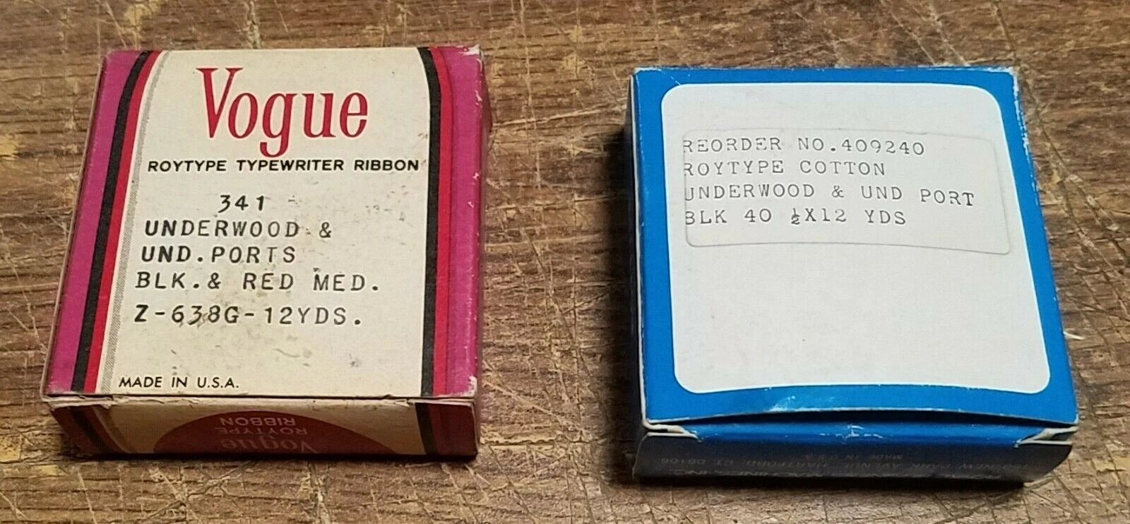 2X Vogue Roytype Typewriter Ribbon 341 409240 Z-638G (Compatible)