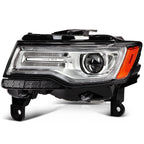 HID Xenon LED DRL Headlight Assembly Pair for Jeep Grand Cherokee (2014–2016)