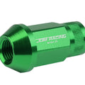 Set of 4 Open End M12x1.25 44mm Tall Green Aluminum Lug Nuts for JDM Rims