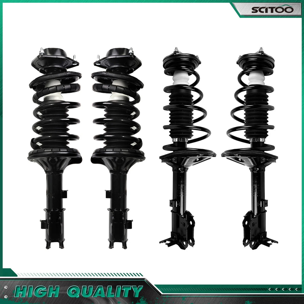 Set of 4 Quick Complete Struts with Coil Spring Assemblies for Hyundai Accent (2000–2005)