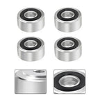 Set of 4 Brass Silver Chopping Board Feet with Non-Slip Pads