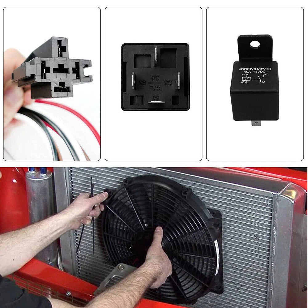 Dual Electric Fan Relay Kit for Universal Applications (175-185)