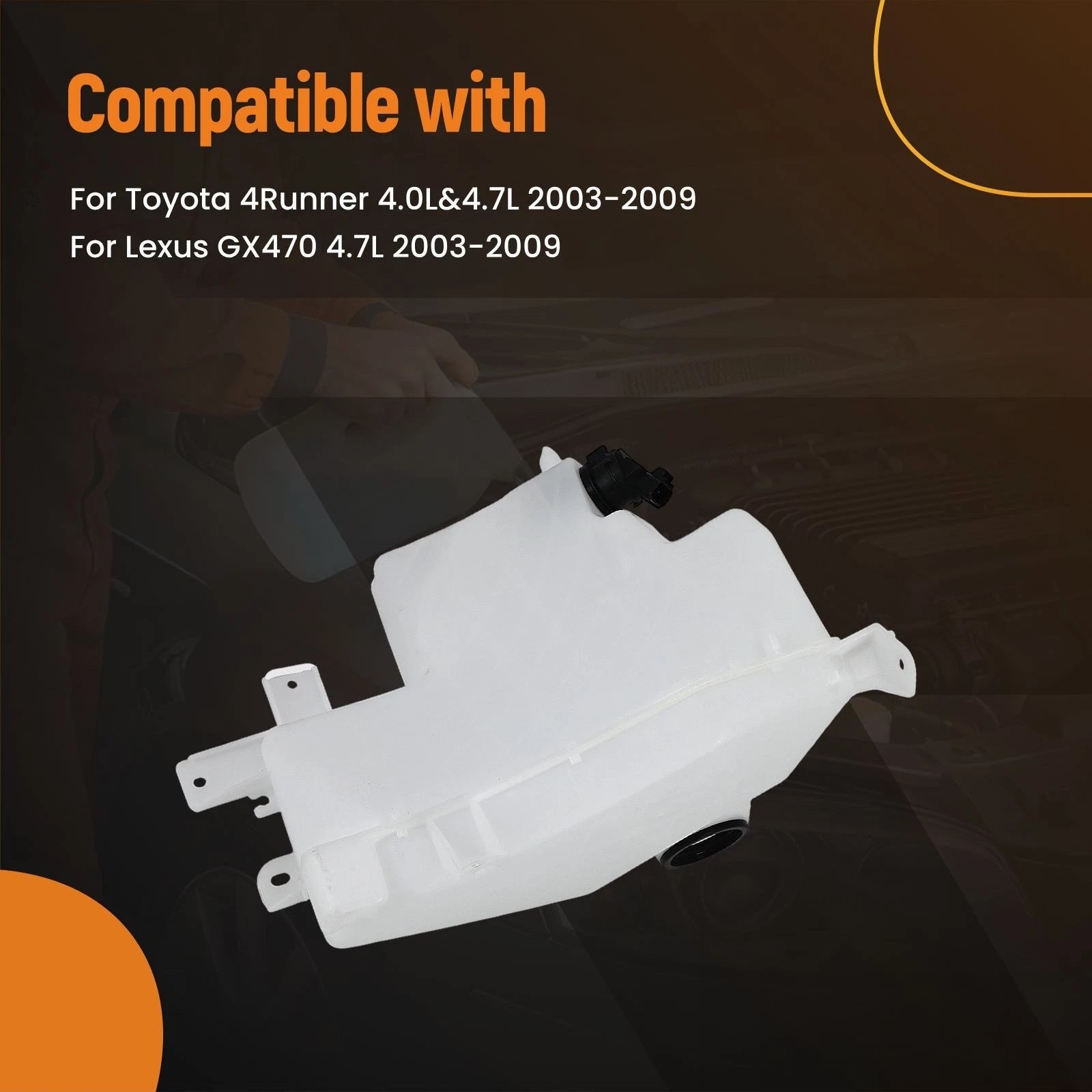 Washer Bottle Reservoir for Toyota 4Runner Lexus GX470 (2003–2009) 8531560320