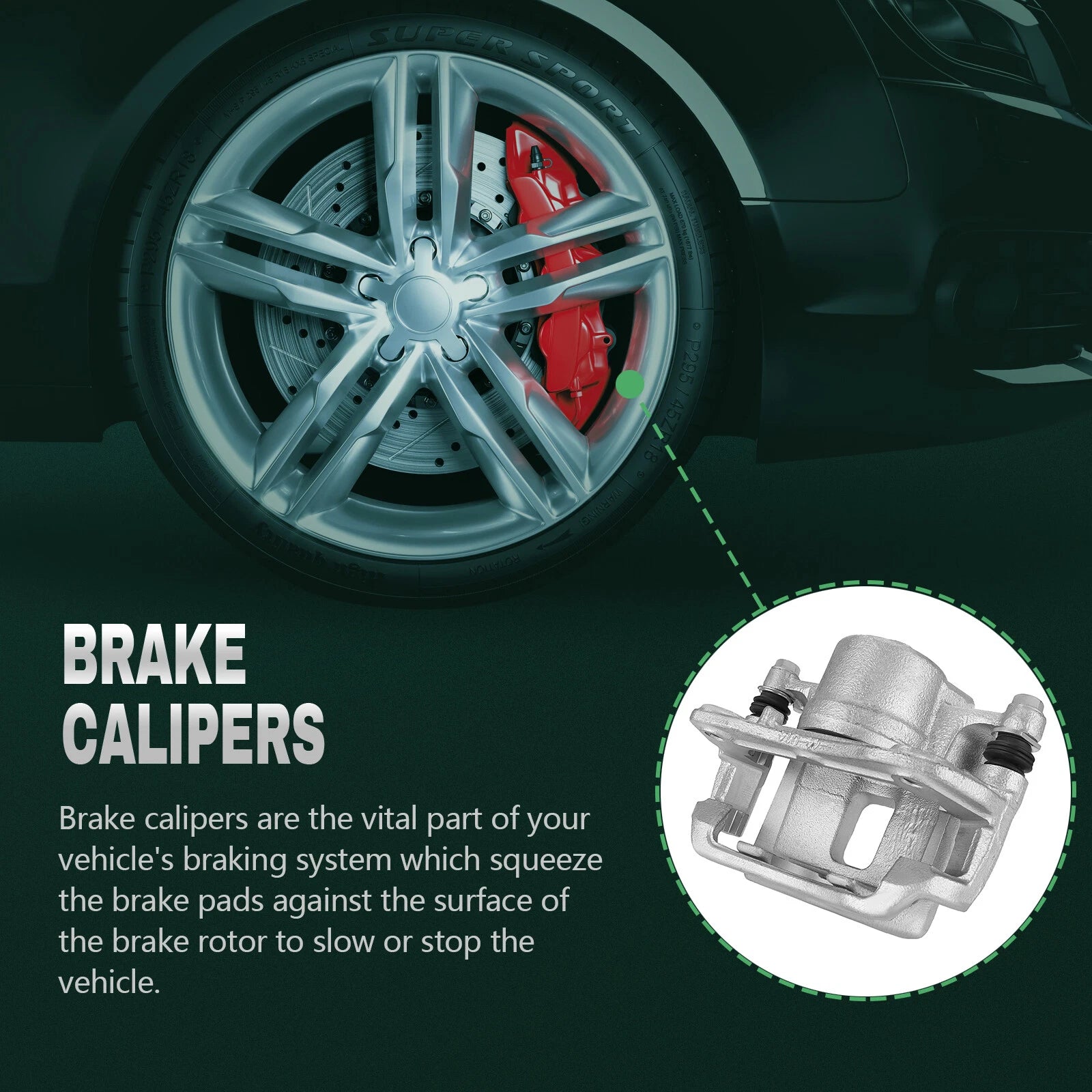 Pair Front Right Brake Calipers for Chevrolet Cobalt (2005–2010)