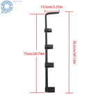 Set of 2 Black Straight Mud Flap Hangers for Semi Truck (30")