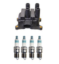 Denso Ignition Coil & 4 Iridium Spark Plugs Kit for Ford 2.3 L4