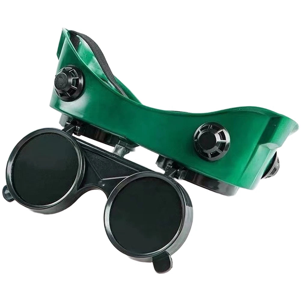 Double Flip Welding Safety Eyewear with Green Lens Full Frame Protection