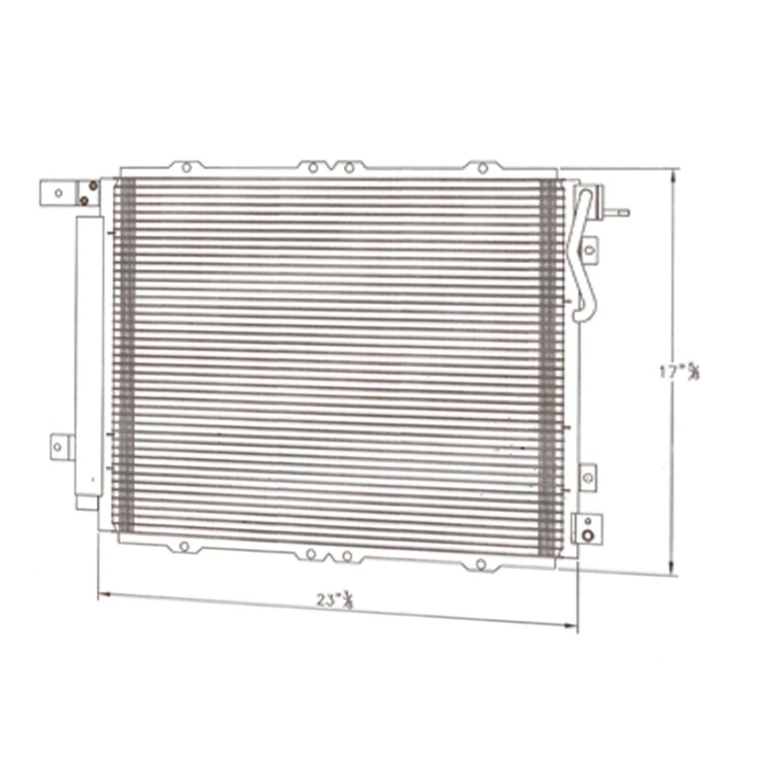 Replacement A C Condenser w Receiver Drier for Kia Sorento (2003–2006)