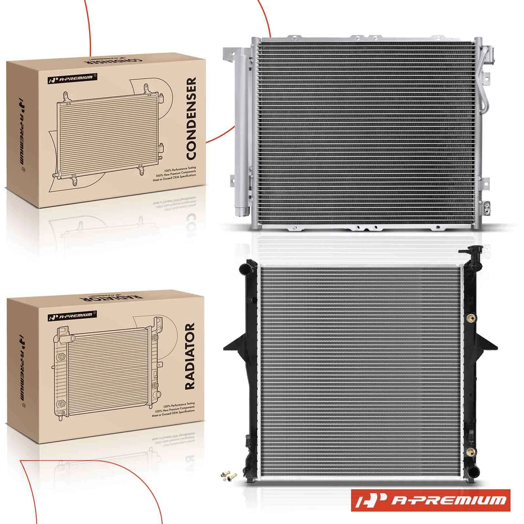 2X Radiator & AC Condenser Kit for Kia Sorento (2007–2009)