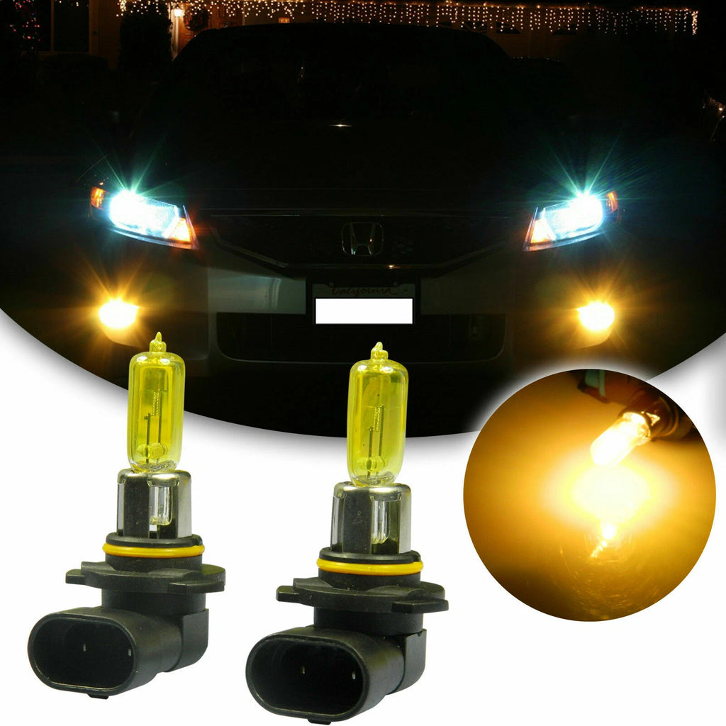 2-Pack Golden Yellow 9005 HB3 Halogen Bulbs for High Beam (1999–2025)
