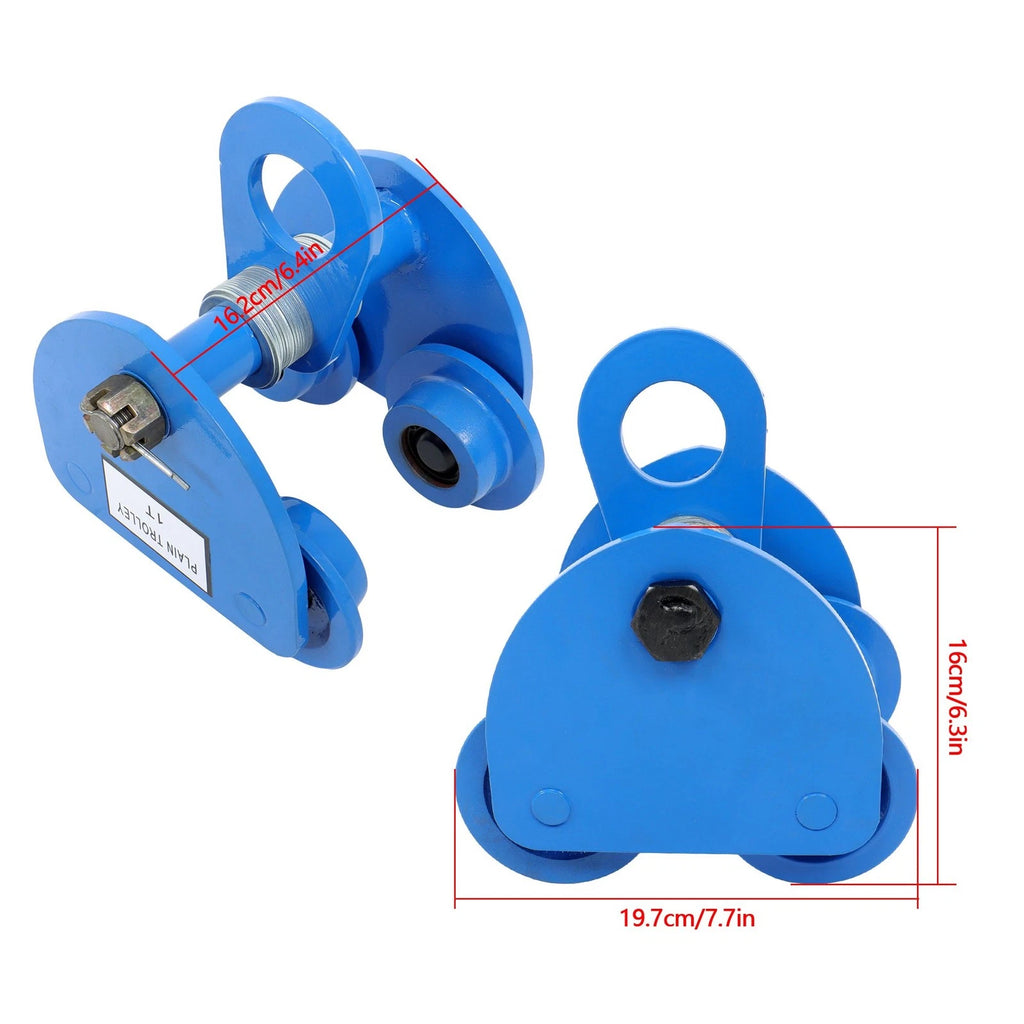 1 Ton Steel Push Beam Trolley for Manual Use