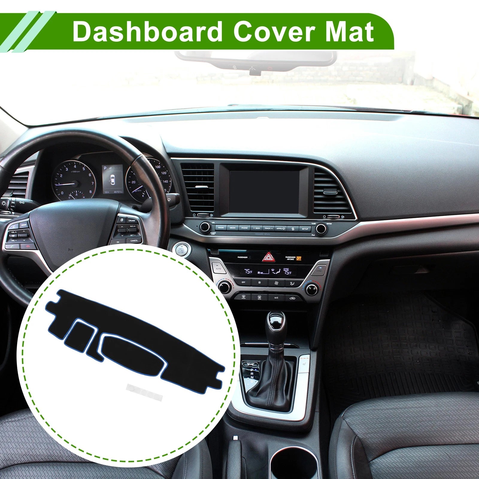 Dashboard Cover for Toyota Roomy Tank (2016–2020) Black Blue Anti-Slip