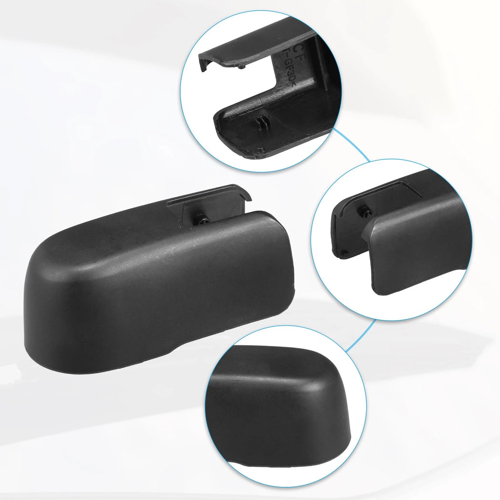 Rear Windshield Wiper Arm Nut Cover Cap for Mitsubishi Outlander (2013–2020) Black