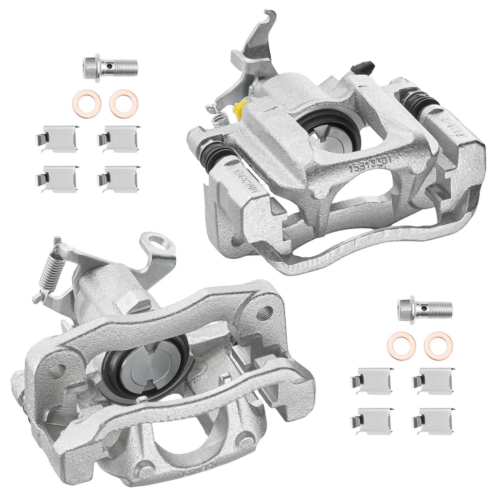 Set of 2 Rear Disc Brake Calipers with Bracket for Dodge Journey (2009–2012)