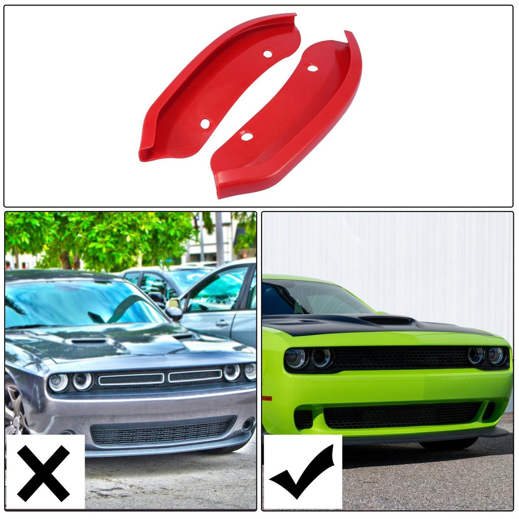 Pair Front Bumper Lip Splitter Protector for Dodge Challenger Hellcat (2015–2021)