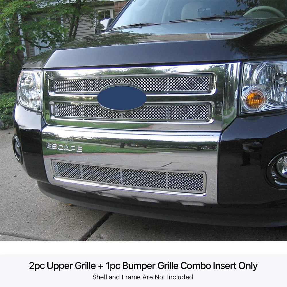 Stainless Steel Chrome Mesh Grille Insert for Ford Escape (2008-2012)