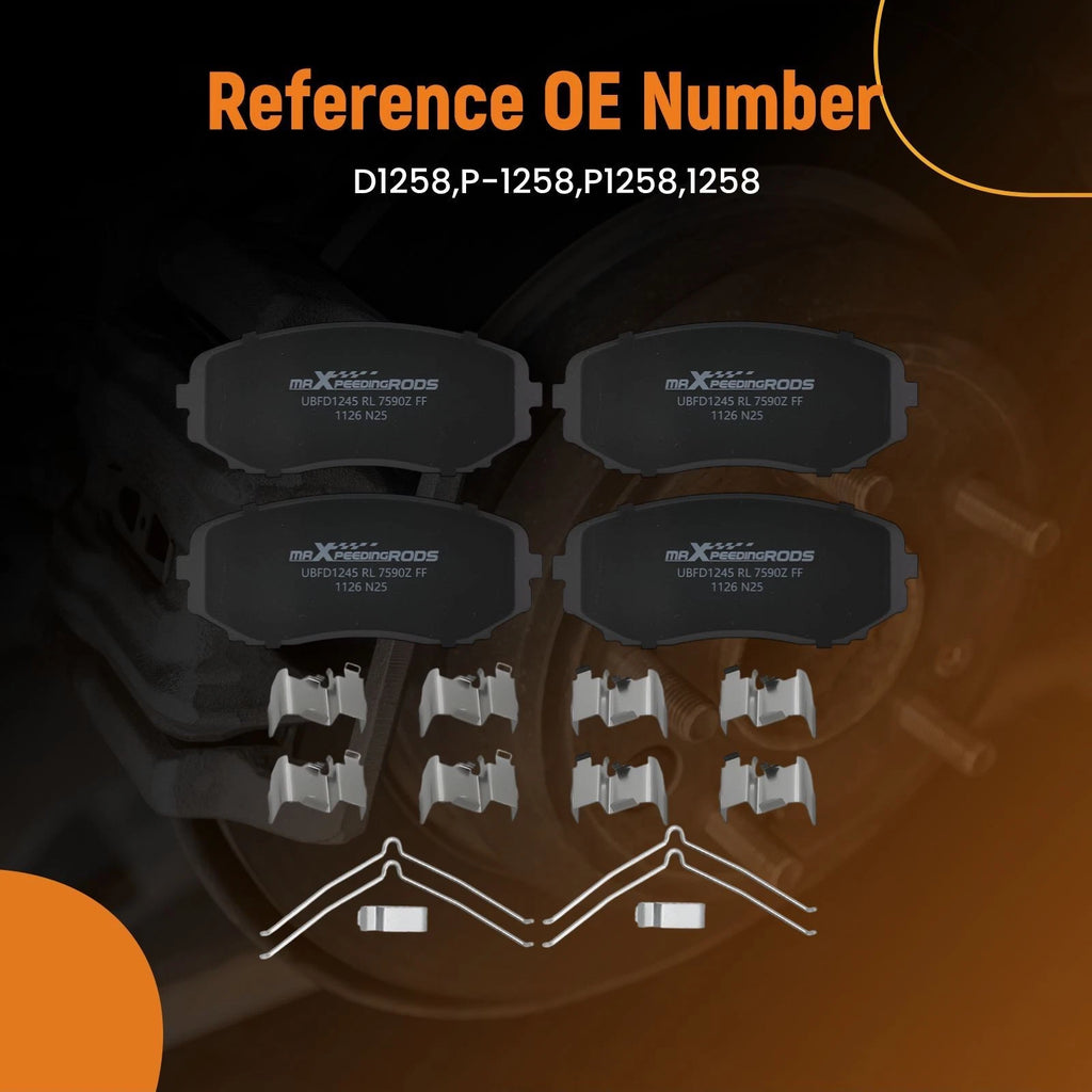 Set of 4 Front Ceramic Brake Pads for Mazda CX-5 (2019–2025) / CX-7 (2007–2012) / CX-9 (2007–2023)