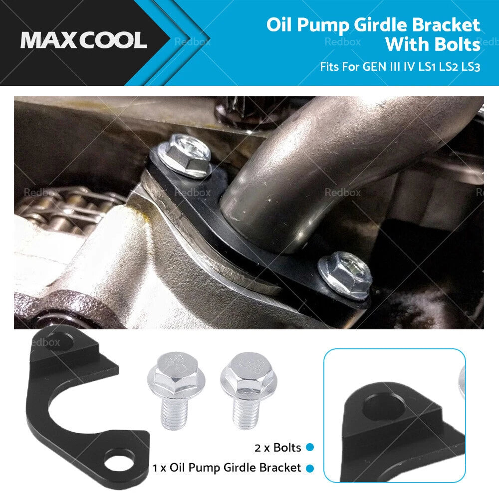 LS Billet Oil Pump Pickup Tube Girdle Brace for GEN III IV LS1 LS2 LS3 (2000–2015)