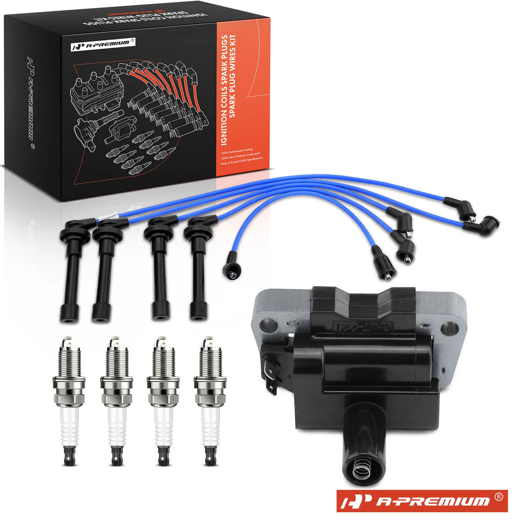 Ignition Coil & Iridium Spark Plugs Set for Nissan Sentra 