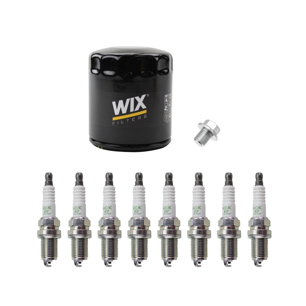 Wix Engine Oil Filter & NGK 8 V-Power Spark Plugs for LS430 LX470 SC430 (2001–2006)