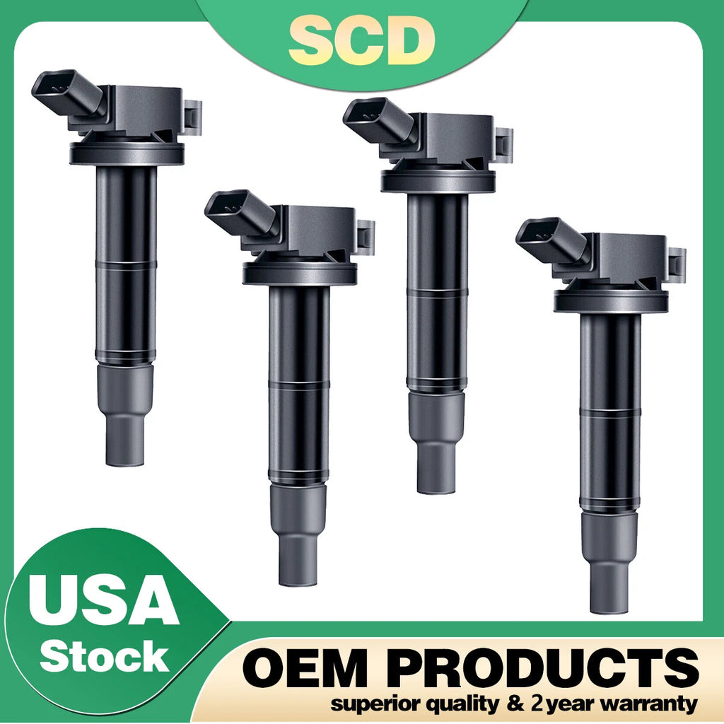 Set of 4 Ignition Coils for Toyota Camry Lexus Scion RAV4 Highlander TC 2.4L UF333