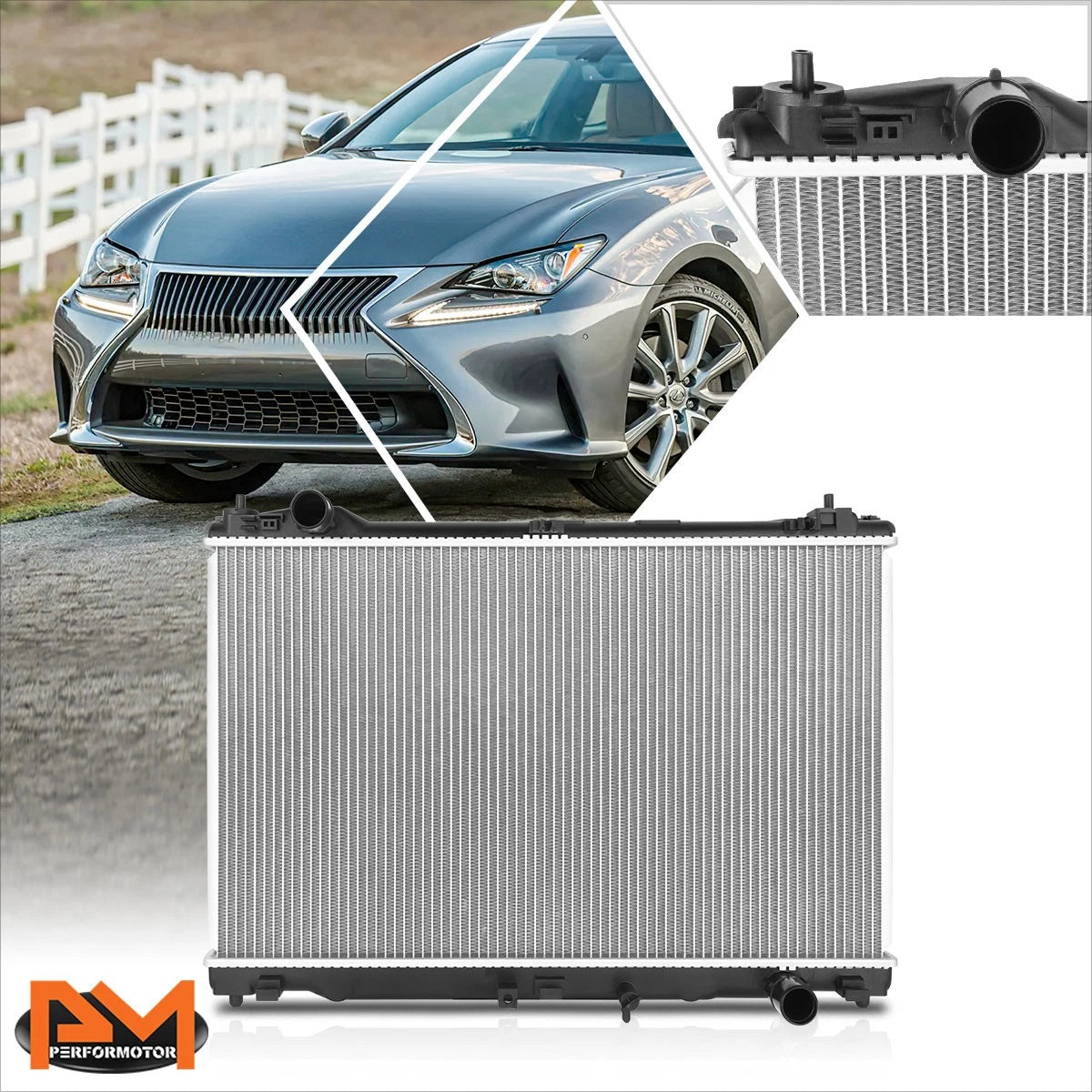 Aluminum Cooling Radiator DPI-13570 for Lexus RC350 RC300 (2015–2017)