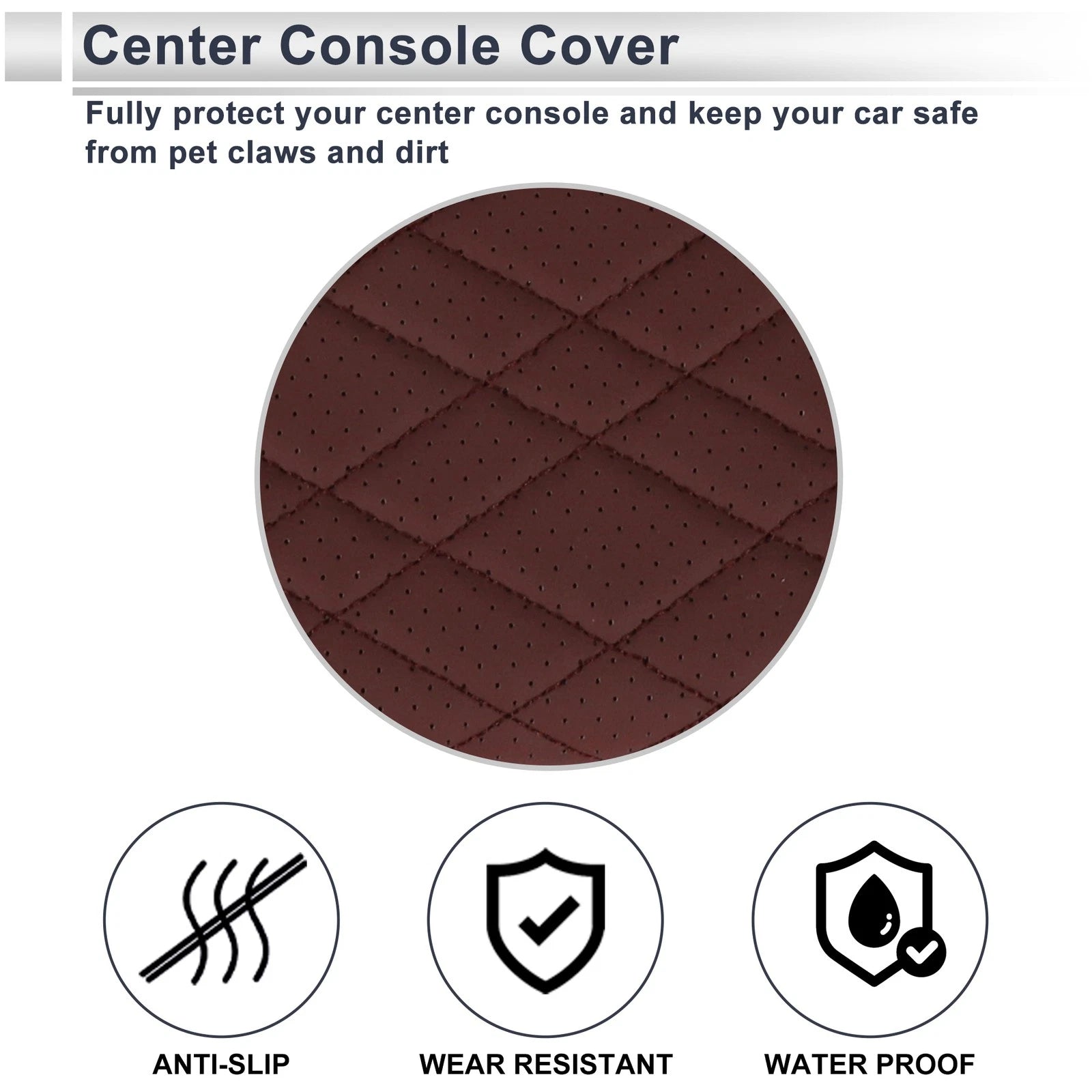 Car Center Console Cover with Storage Bag for BMW X7 (2019–2023) Red