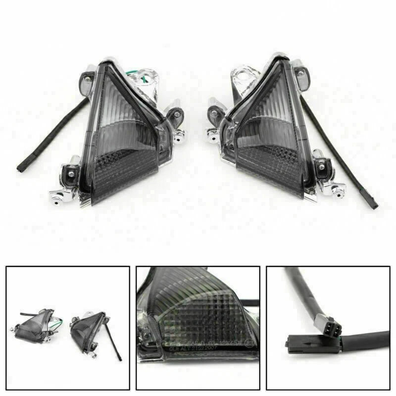 Front Turn Signals for Kawasaki ZX10R (2004–2005) Smoke Lens
