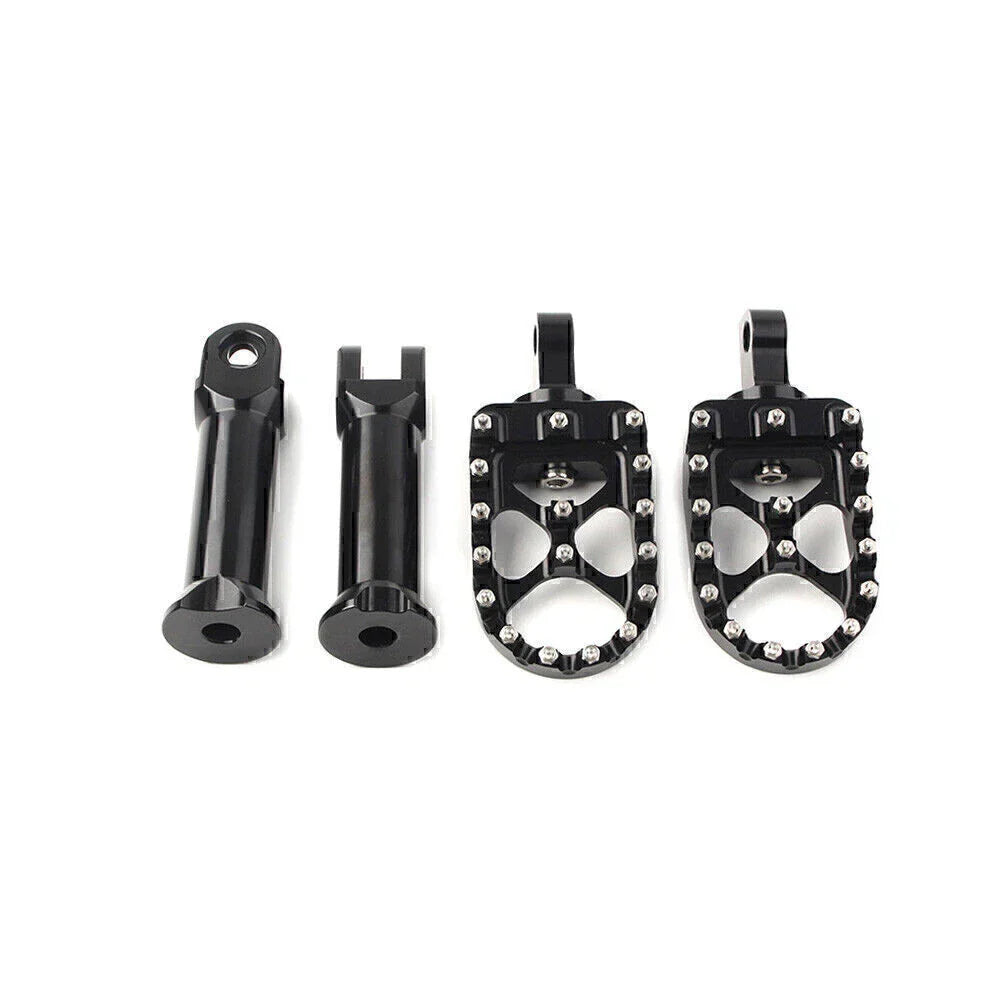 Black Rear Passenger Foot Pegs with Bracket for Harley Softail Street Bob (2018-2020)