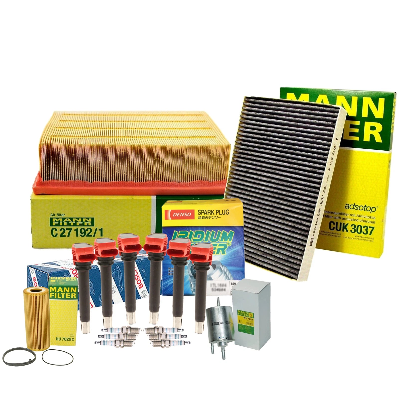 Tune Up Kit with 6 Coils & 6 Iridium Spark Plugs for Audi