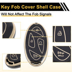 Black Gold Tone Key Case for Hyundai Tucson NX4 Kona SX2 EV Ioniq-7
