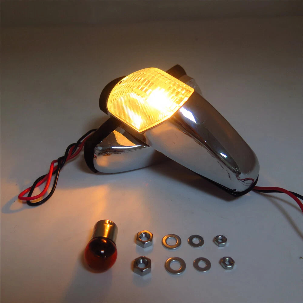 Flash Turn Signals for Kawasaki ZX-14, ZX-14R, ZZR1400 (2006–2009) Chrome/Clear