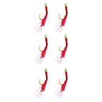Fishing Hook Rig Luminous Bean with Rubber Lure for Sea and Freshwater