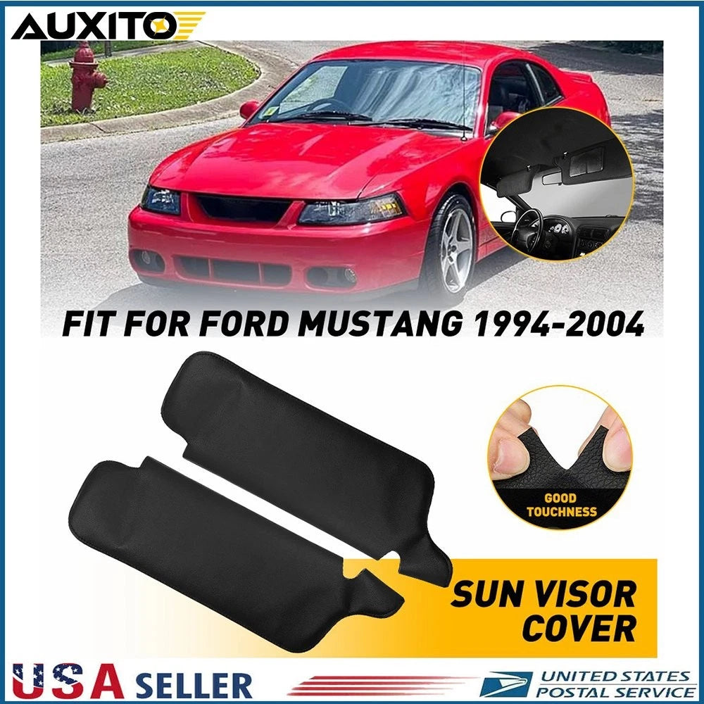 Sun Visor Replacement Cover for Ford Mustang (1994–2004) Pair Black