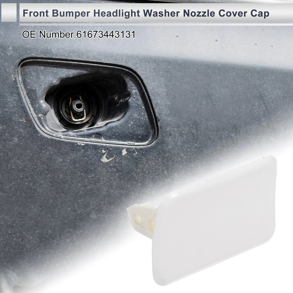 Left Front Bumper Headlight Washer Nozzle Cover Cap for BMW X3 White