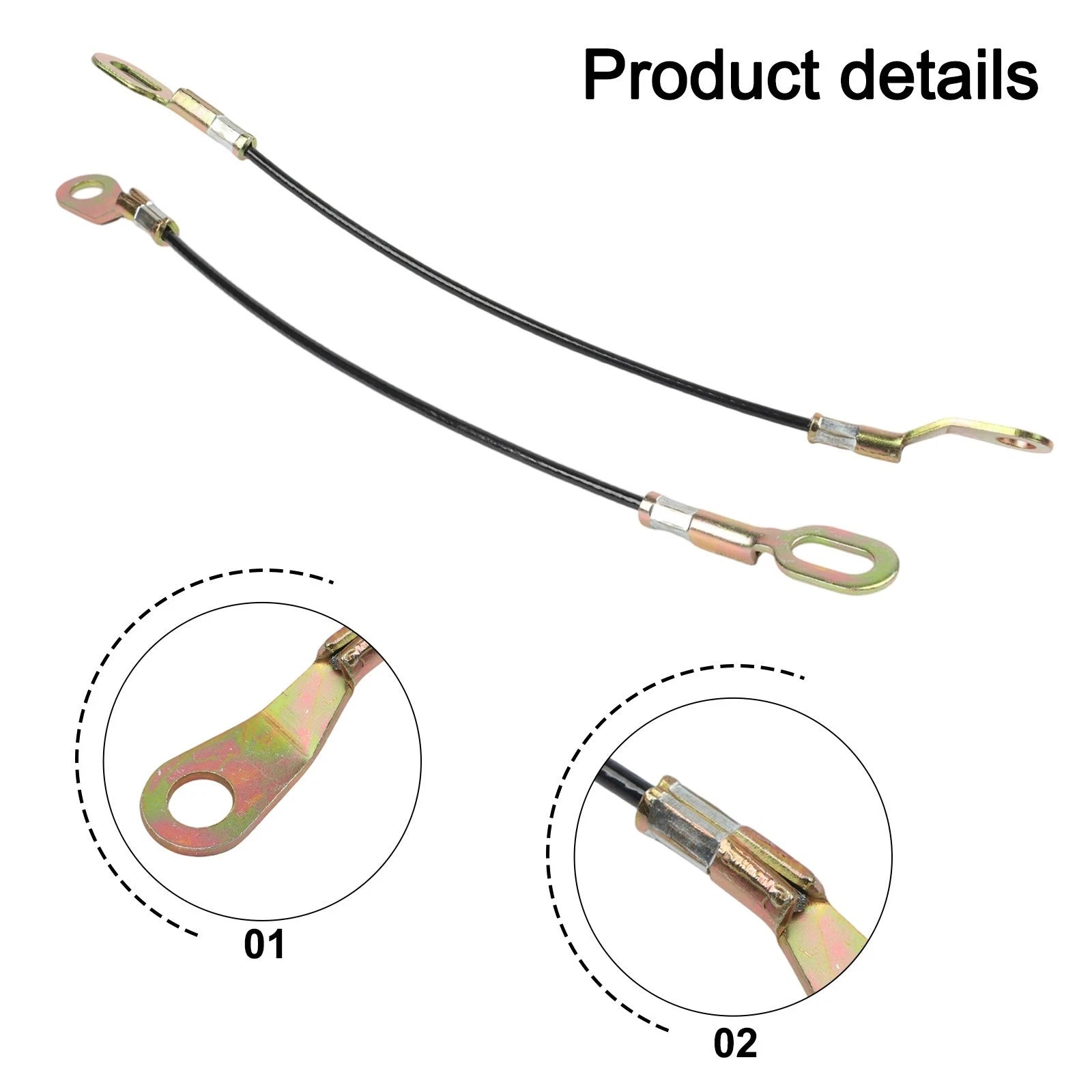 2X Heavy Duty Tailgate Cables for Ford Mazda Pickup Trucks