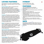 Dash Mat for Nissan Altima (2013-2018)
