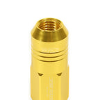 20 PCS Closed End M12x1.5 50mm Tall Gold Aluminum Lug Nuts + Adapter