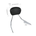 Black/Chrome Sissy Bar Backrest Pad for Suzuki Boulevard M109RZ (2006 - 2023)