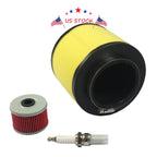 Air Filter, Oil Filter, Spark Plug Set for Honda Rancher 350, Foreman 400, 450