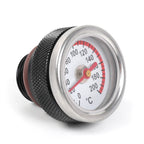 M20x1.5 Oil Temperature Gauge Filler Cap for Motorcycle (0-200°C) Black